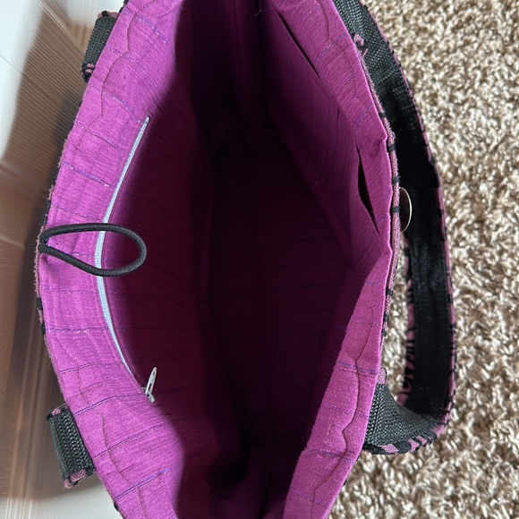 Purple and Black Tote Purse - Picture 3 of 3